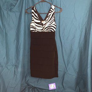 Zebra Print Sleveless Dress